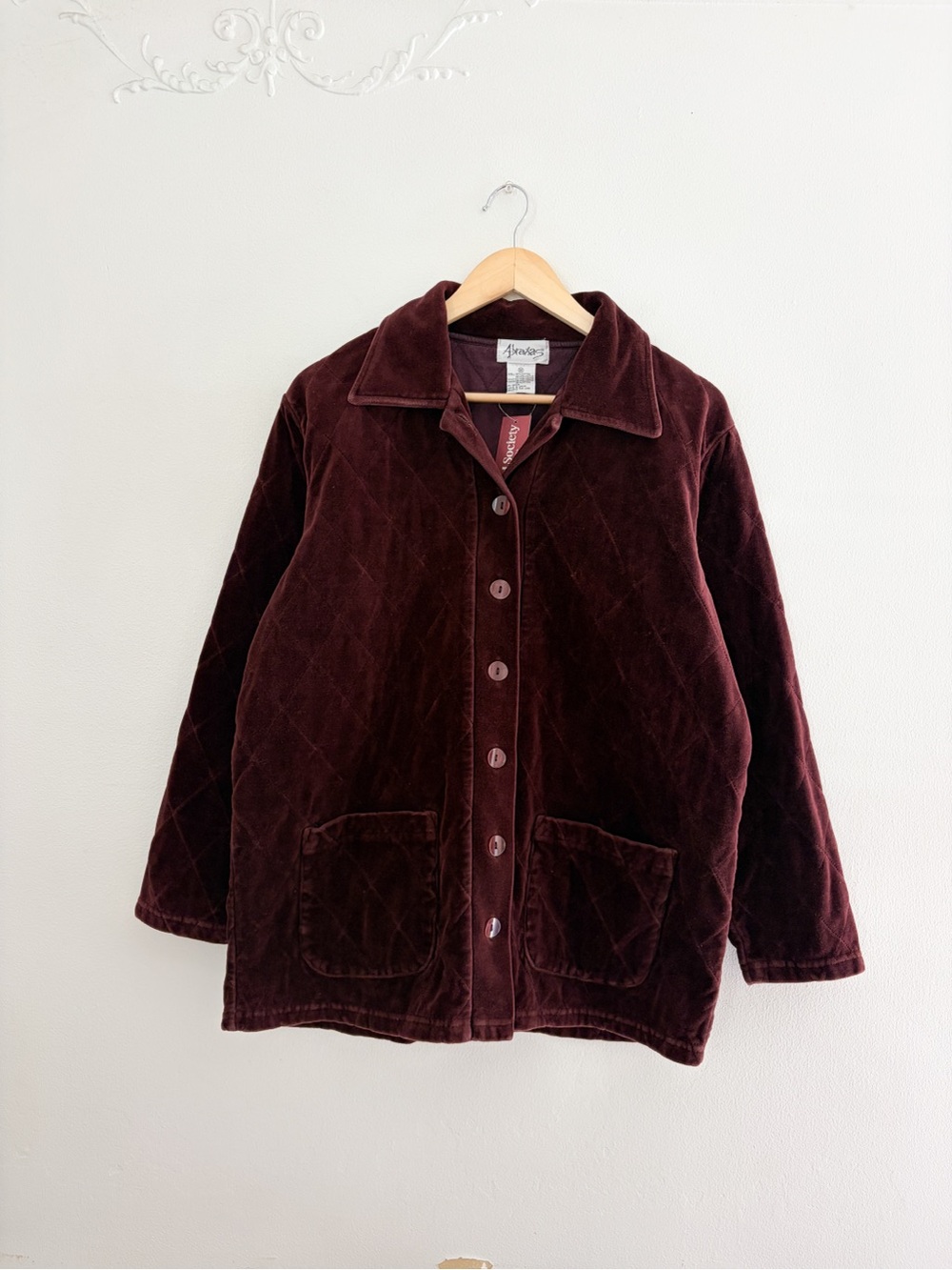 Vintage Quilted Maroon Jacket